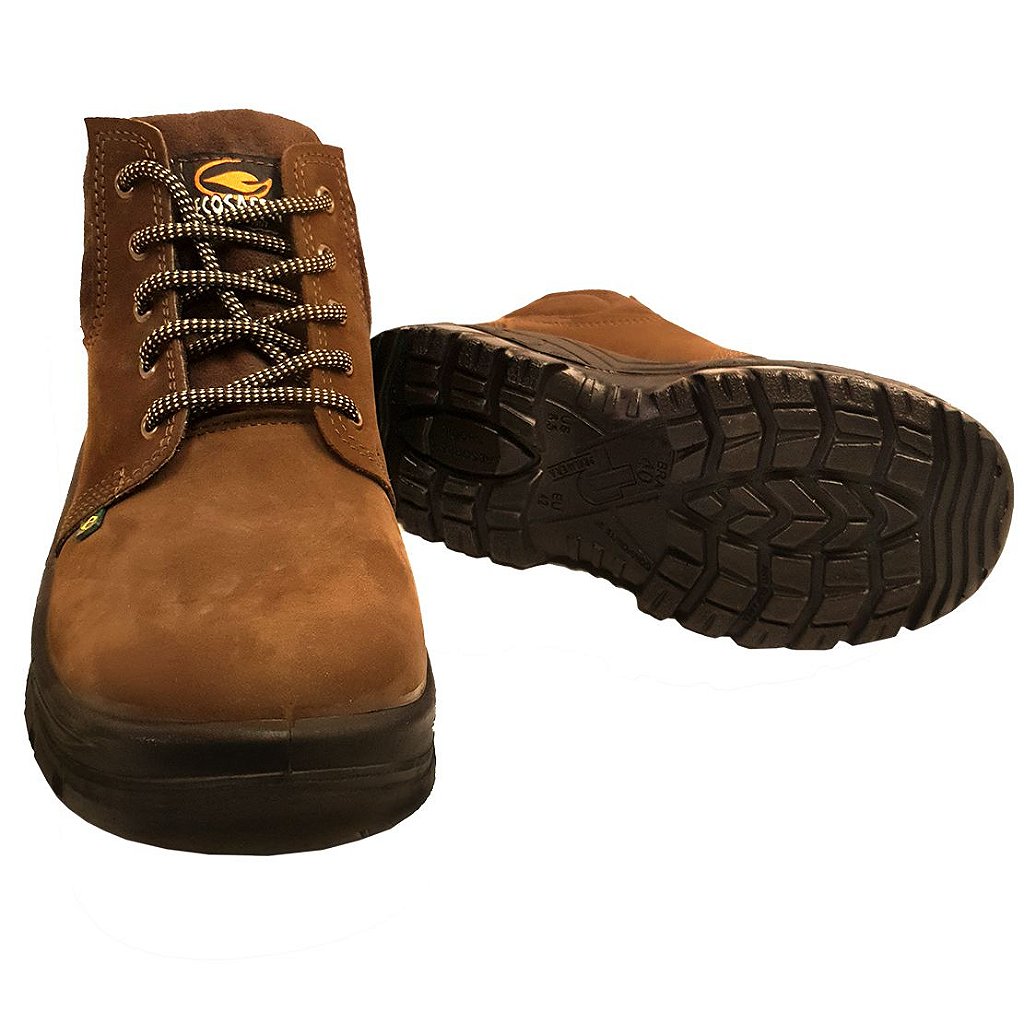 Botina Ecosafety Nobuck Café Primavera