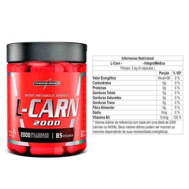 l carnitina integralmedica L-CARN (L-carnitina) - Integralmédica - 60 Cáps
