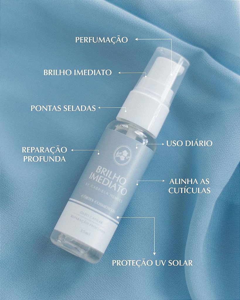 ÓLEO BRILHO IMEDIATO - By Gabriela Mendes - CÔRTES COSMÉTICOS