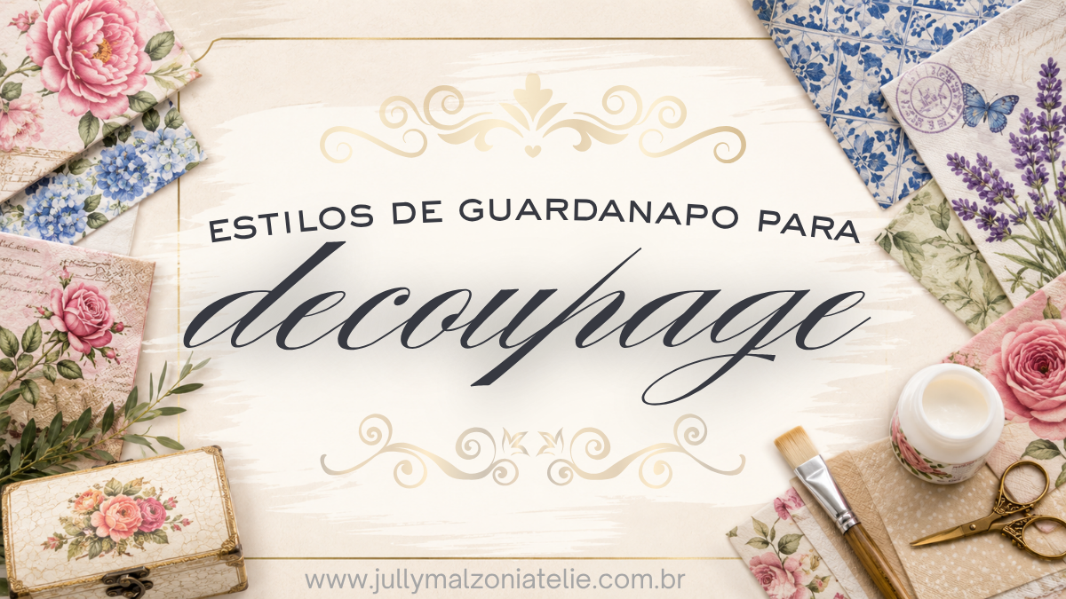 Banner Estilos de Guardanapo para Decoupage
