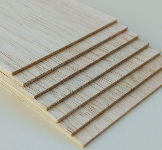 Plancha madera Balsa 100x10cm (3mm) - MANUALIDADES TRASGU