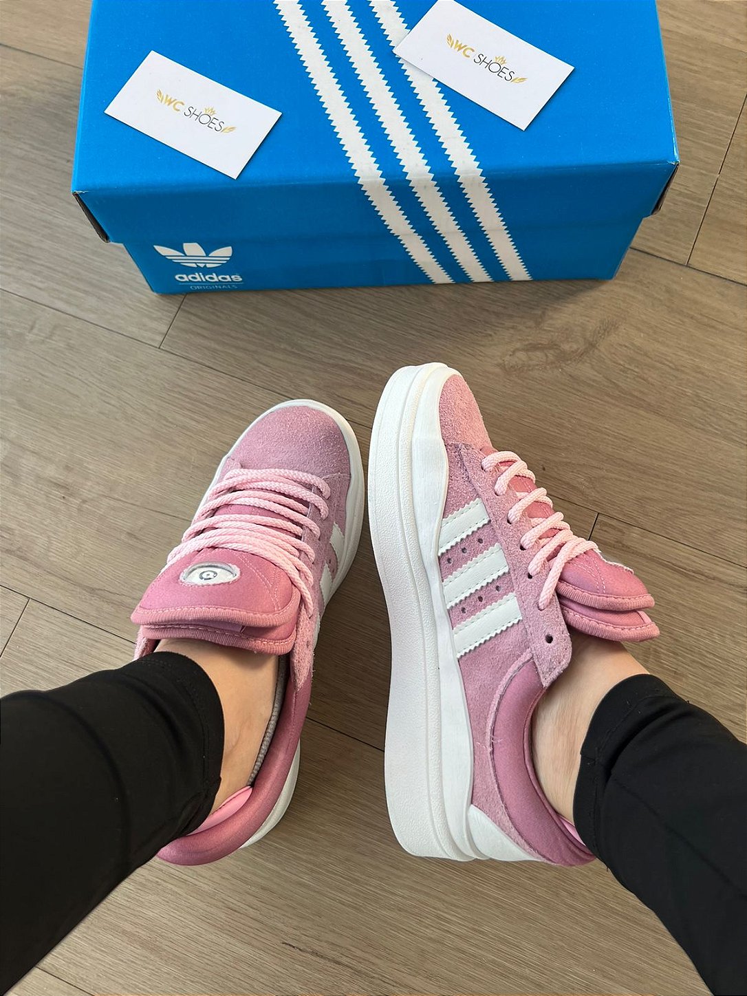 Tenis Adidas Campus X Bad Bunny Rosa WC SHOES