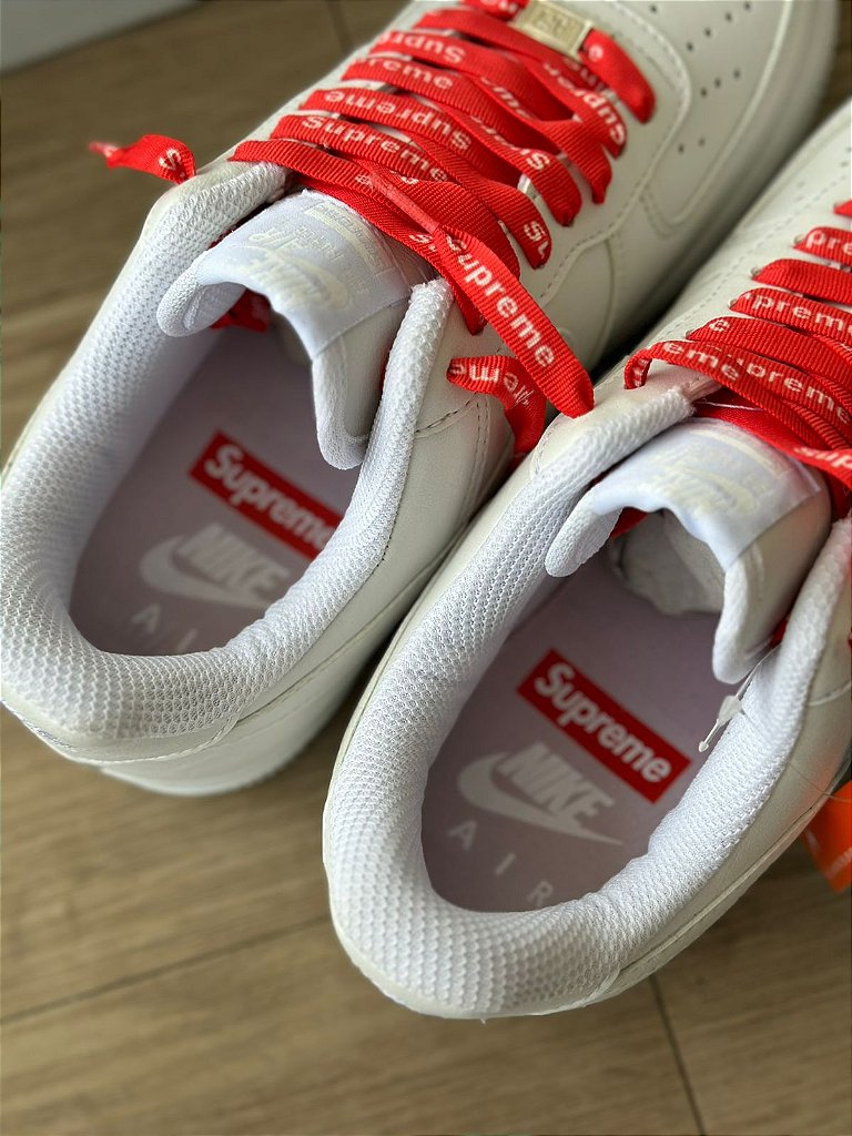 Tênis Nike Air Force x Supreme Branco - WC SHOES