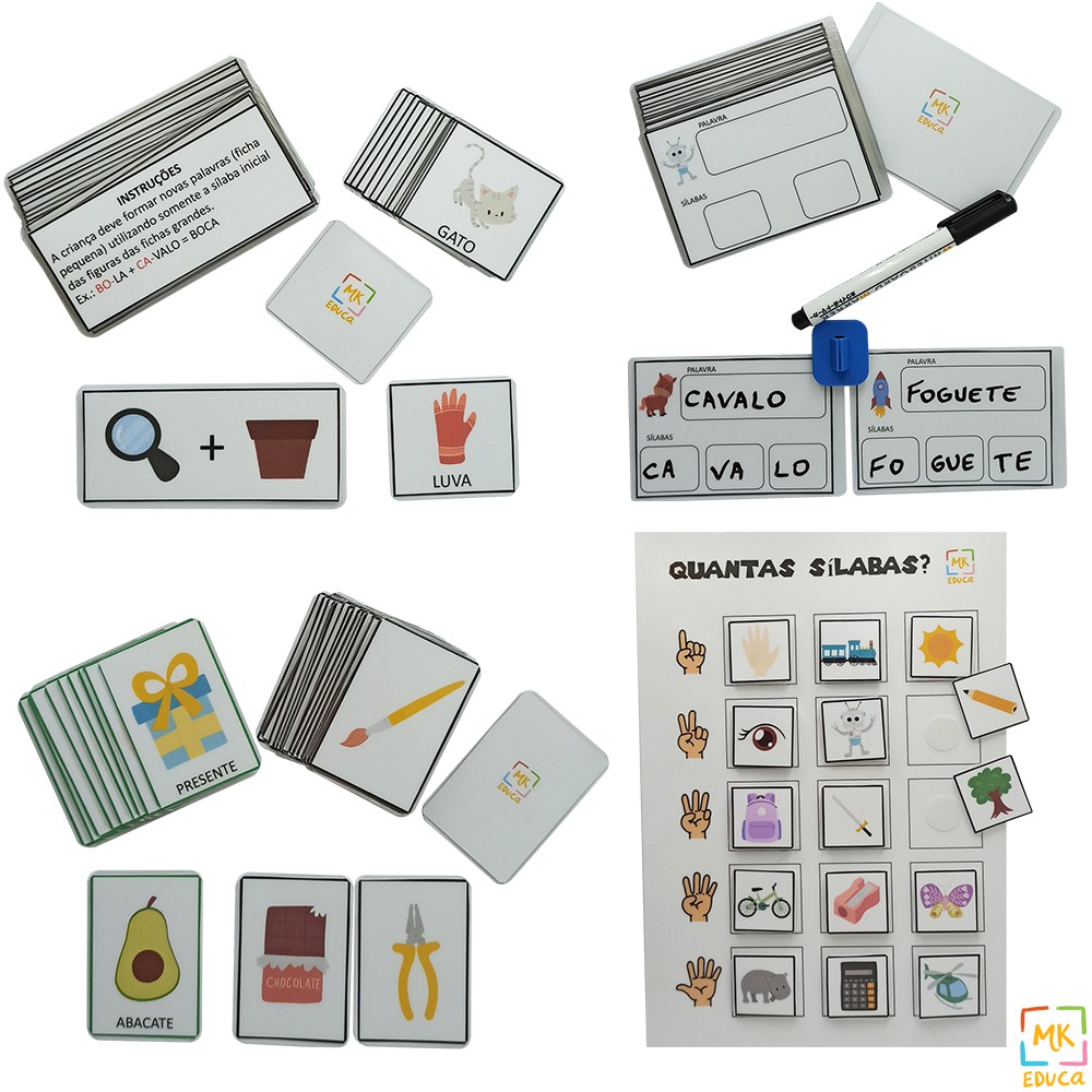 jogo de sílabas - Pesquisa Google  Atividades de alfabetização, Formação  de palavras, Atividades educativas de alfabetização