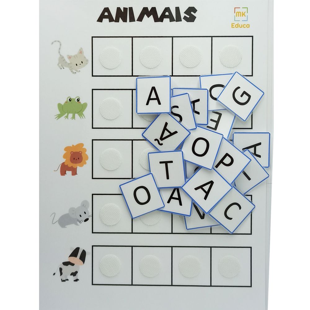 Jogo Pedagógico Palavras em sílabas - Só de animais - Mk Educa
