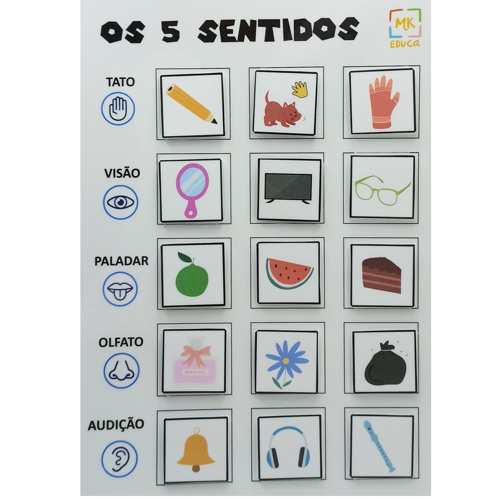 Jogo Pedagógico - Os 5 Sentidos - Mk Educa