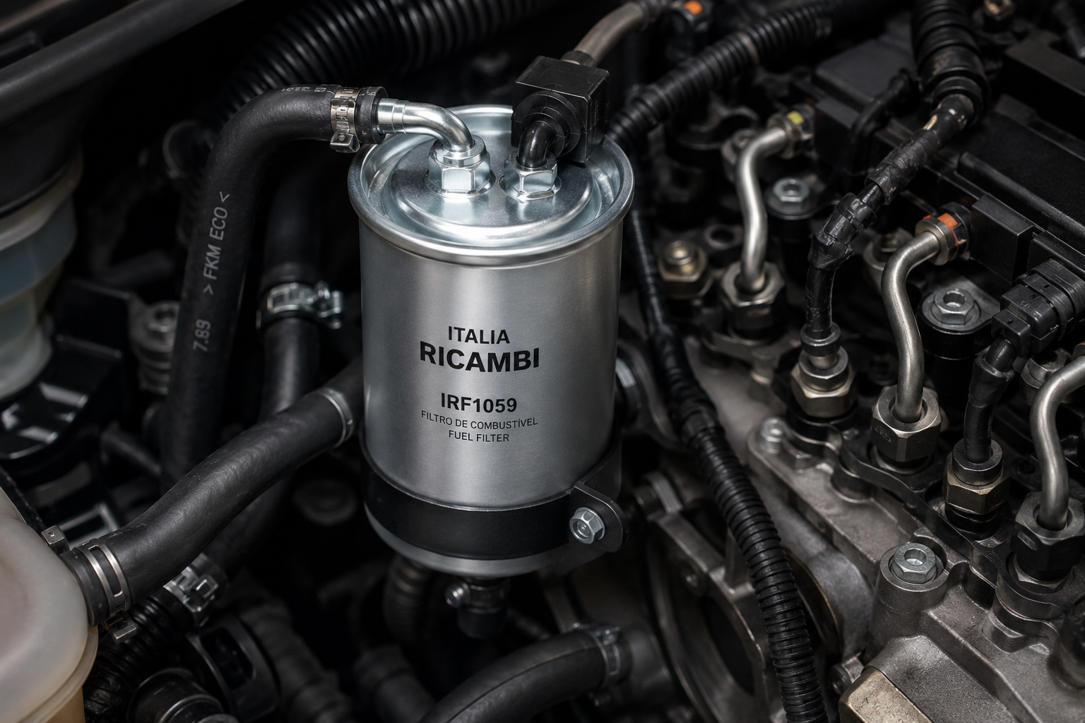 Filtro de combustível automotivo protegendo sistema de injeção
