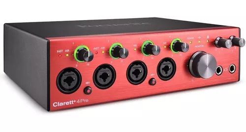 Interface De Audio Focusrite Clarett 4 Pre Usb Vermelho