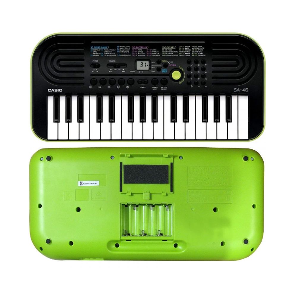 Teclado Infantil Casio Preto e Verde - SA-46