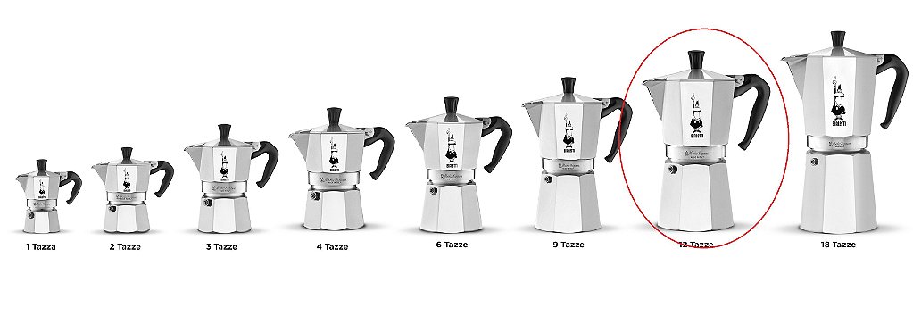 CAFETEIRA NUOVA MOKA EXPRESS BIALETTI - 12 XÍCARAS - 10010012