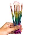 Kit com 10 Pincéis para Maquiagem Sereia - Pcte c/ 12 unid