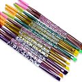 Kit com 12 Pincéis Duplo Glitter - Pcte c/ 12 unid