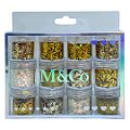 Kit com 12 Glitters para Decoração de Unha