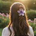 Presilha para Cabelo Flor Grande