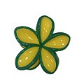 Presilha Para Cabelo Grande Verde e Amarelo Copa - Pcte 12 unid