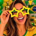 Oculos Verde e Amarelo Copa