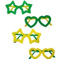 Oculos Verde E Amarelo Copa - Kit C/ 06 Unid