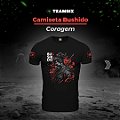 Camiseta Masculina 7 Princípios do Bushido Preta Coragem Team Six