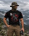 Camiseta Masculina 7 Princípios do Bushido Preta Coragem Team Six