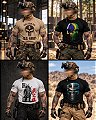 Kit 4 Camisetas Masculinas Ronin Team Six Brasil