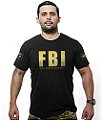 Camiseta FBI Federal Bureal Of Investigation Gold Line