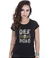 Camiseta Off Road Baby Look Feminina 4x4 Skull Fly Team Six Brasil