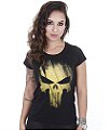 Camiseta Baby Look Feminina Punisher Gold Line Team Six Brasil