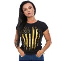 Camiseta Baby Look Feminina Eua Defence Gold Line Team Six Brasil