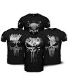 Kit 4 Camisetas Masculinas Militares Pretas Justiceiro Punisher Team Six Brasil