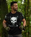 Kit 4 Camisetas Masculinas Militares Pretas Justiceiro Punisher Team Six Brasil