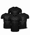 Kit 4 Camisetas Masculinas Militares Dark Line Justiceiro à Paisana Team Six