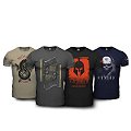 Kit 4 Camisetas Masculinas com Estampa Adsumus Team Six
