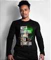 Camiseta Manga Longa Nossa Bandeira Jamais Será Vermelha Masculina Team Six Brasil