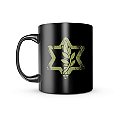 Caneca de Porcelana Dark Militar Israel Defense Team Six Brasil
