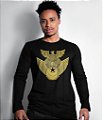 Camiseta Manga Longa JASDF Japan Air Self-Defence Force Gold Line Masculina Team Six Brasil