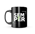 Caneca de Porcelana Dark GUFZ6 Semper Fi Team Six Brasil