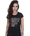 Camiseta Militar Baby Look Feminina Ciclo Ooda Observar Orientar Decidir Agir Team Six