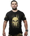 Camiseta Masculina EUA Punisher Gold Line Team Six Brasil