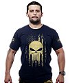 Camiseta Masculina EUA Punisher Gold Line Team Six Brasil