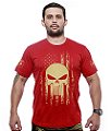 Camiseta Masculina EUA Punisher Gold Line Team Six Brasil