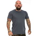 Camiseta Masculina Básica Lisa Cinza 100% Algodão Team Six Brasil