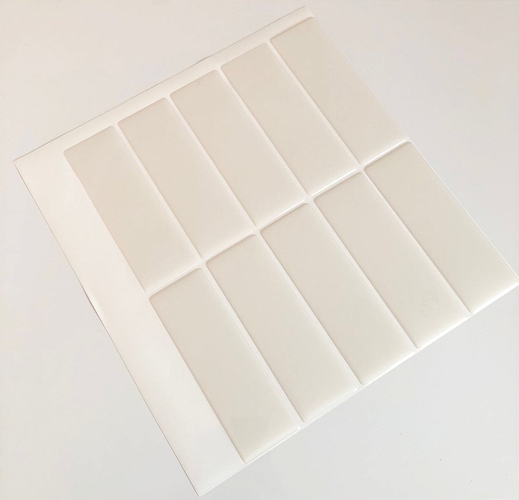 Azulejo Metrô Droit Vanilla Milk - 1 Placa - Pastilha Resinada
