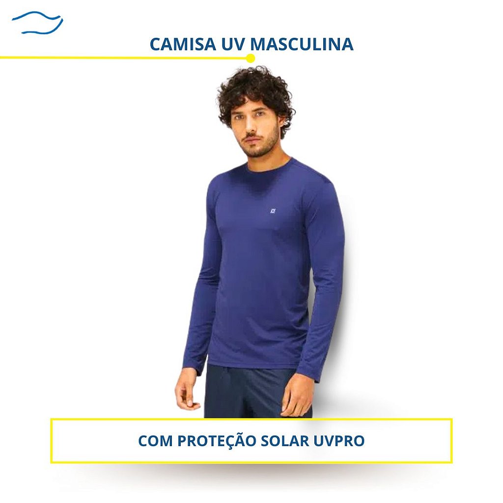 Camiseta UV Pro Masculina UV Line FPS 50+ Proteção Solar e