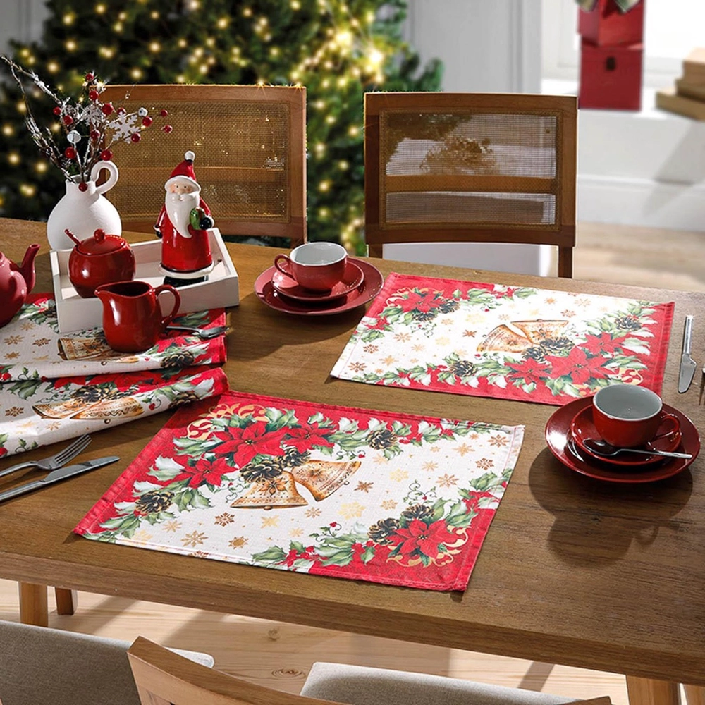 CALMA STORE × NATAL DESIGN POCKET SHADE Jogo Americano Dol Clean Renova Est Digital 4Pçs Natal 116