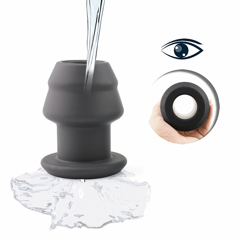 plug anal vazado Plug Anal 6,5 cm com Túnel Interno Vazado TRANSPARENTE » Sex Shop Flower  Love main image 1