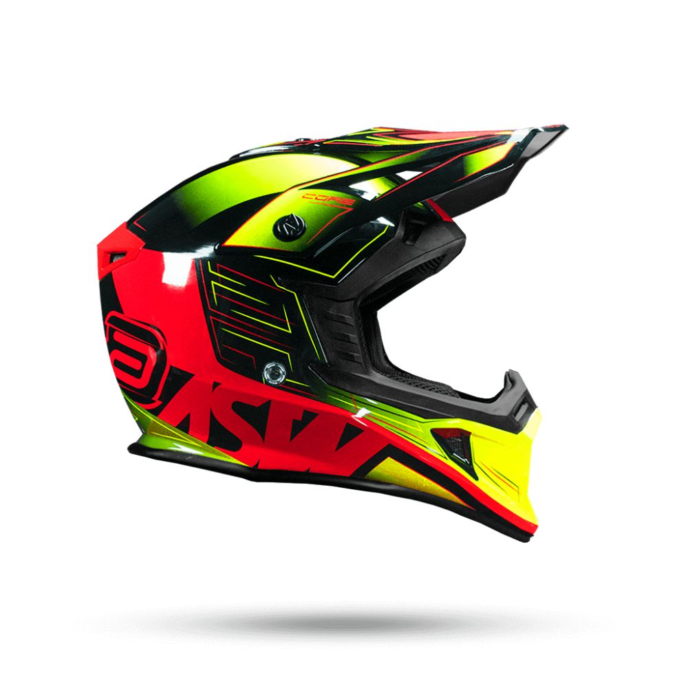 Capacete Motocross ASW Bridge Preto e Laranja 2021 - Orange BH Loja