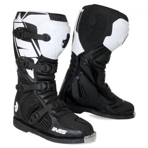 BOTA MOTOCROSS TRILHA IMS MX1 PRETA BRANCO 11 (42/43) - BIRUTTA PECAS E ACESSORIOS LTDA