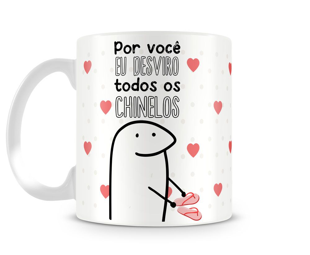 Caneca Artgeek Meme Boneco Palito Flork Cerâmica