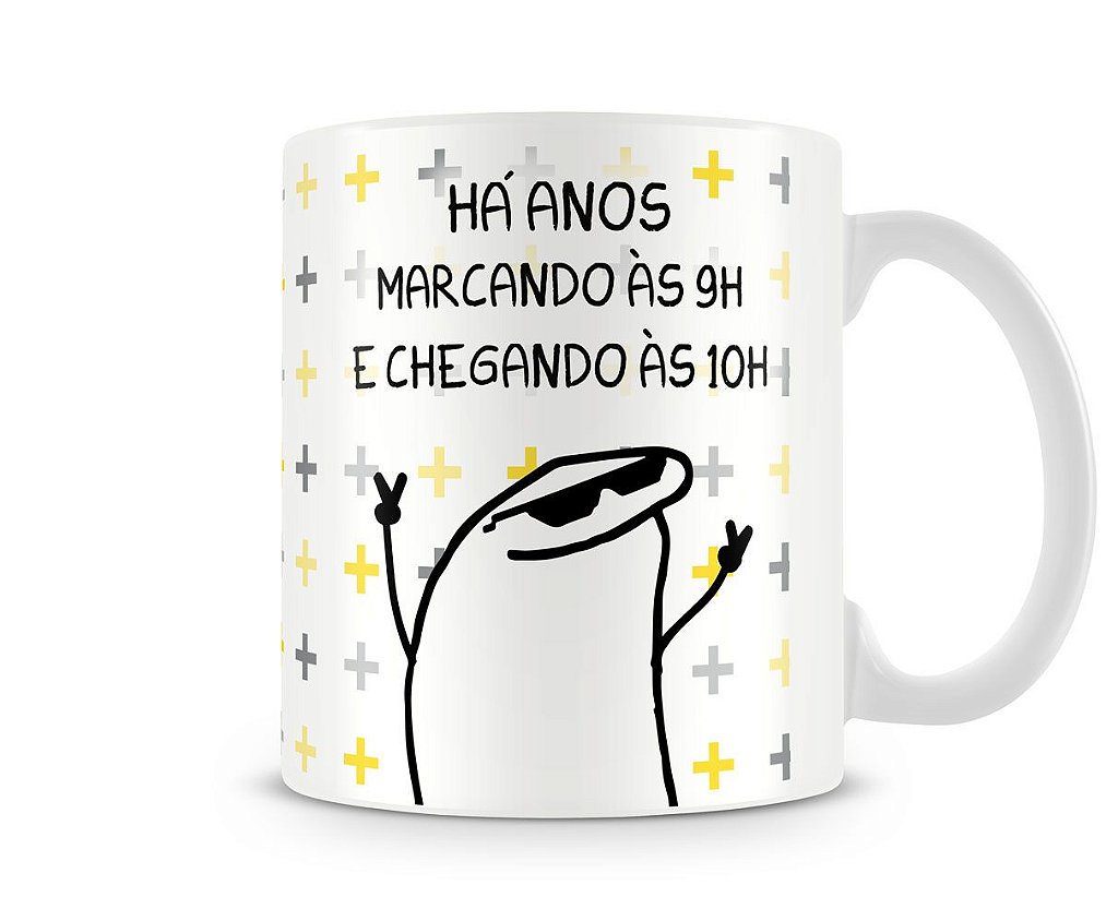 Caneca Meme Flork Boneco Palito Frases Divertidas