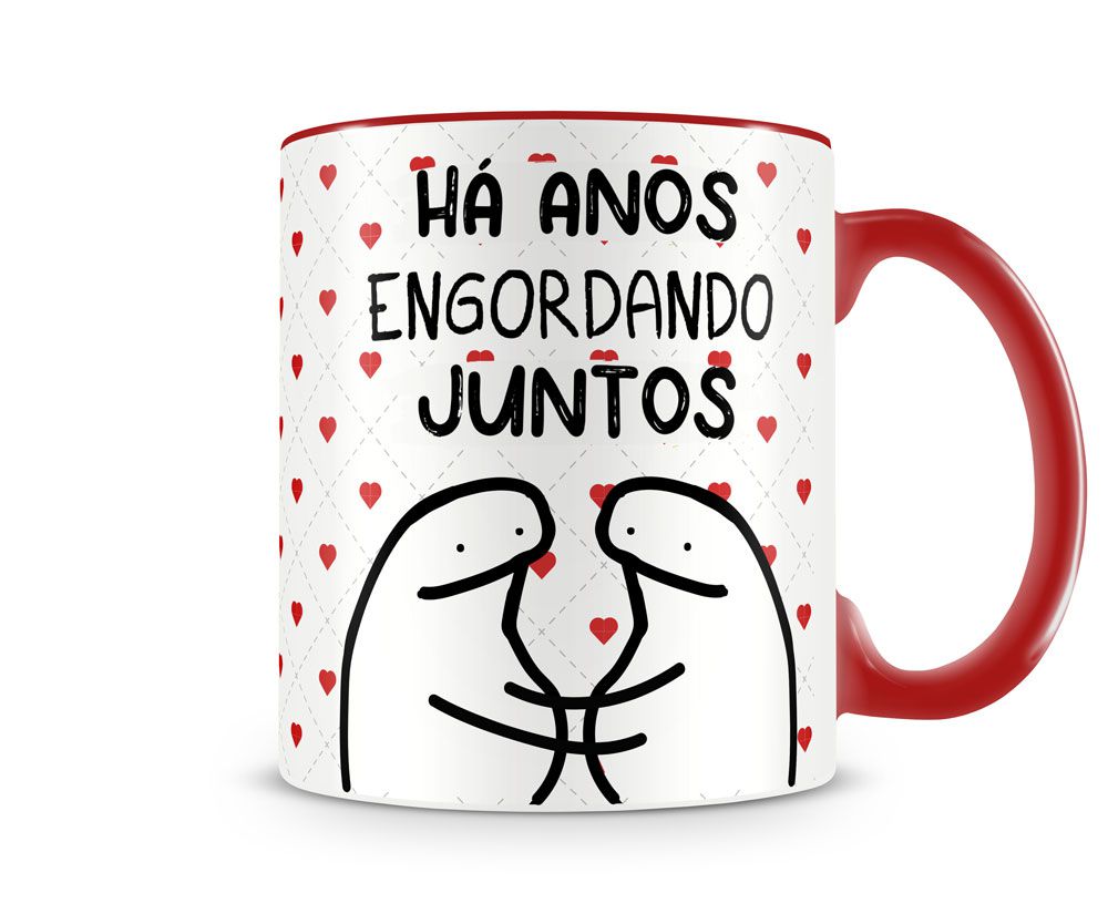 Kit Divertido de Almofada e Caneca com Frase Meme Palito Te Amo